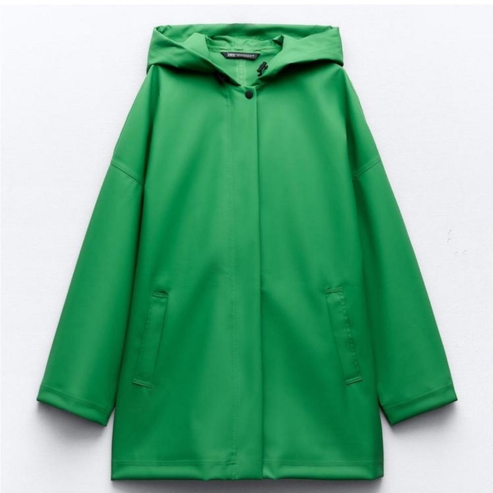 ZARA Rubberized Raincoat NWT XS/S - Picture 3 of 7